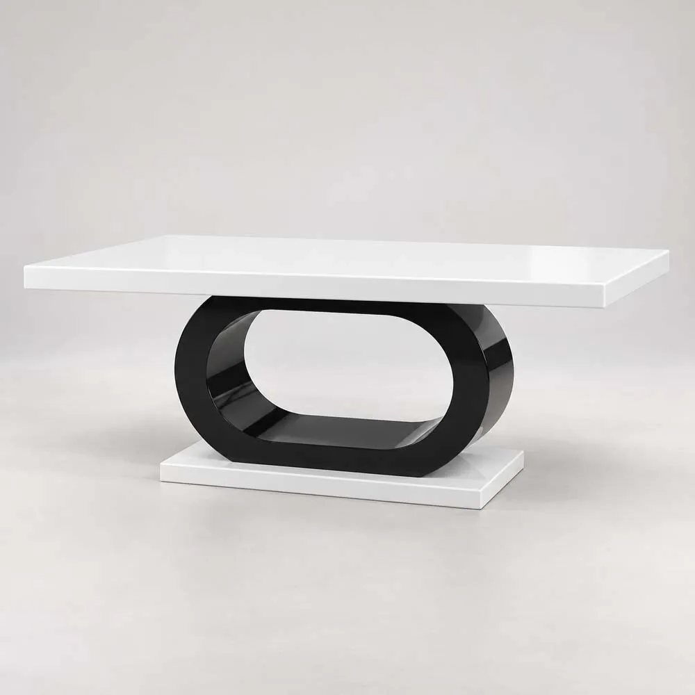 CLUB EGG TABLE – Handmade Luxury High-Gloss Coffee Table in White at Balkan Furniture, Fraser MI