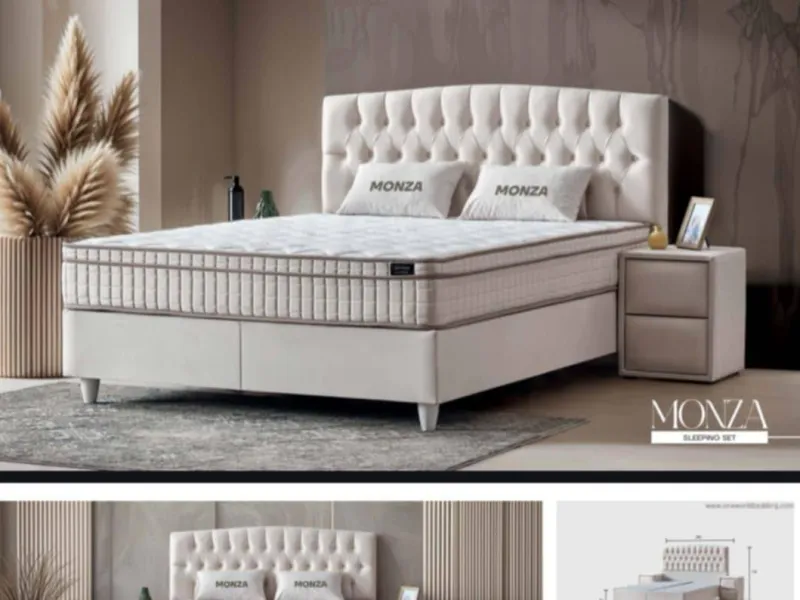 MONZA – Luxury Upholstered Storage Bed in white at Balkan Furniture, Fraser MI