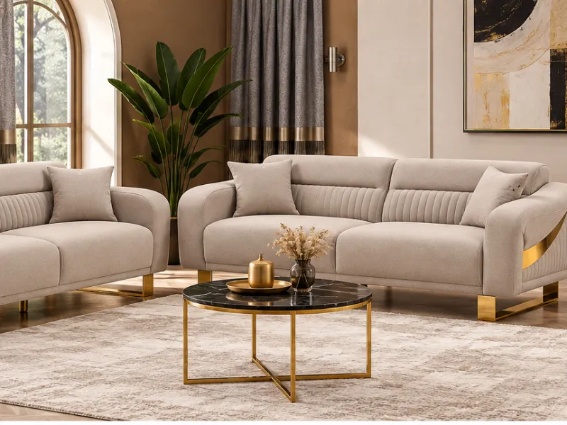 NAPOLI Luxury Living Room Set – 3+3+1 | GIRNE 03 in cream-beige at Balkan Furniture, Fraser MI