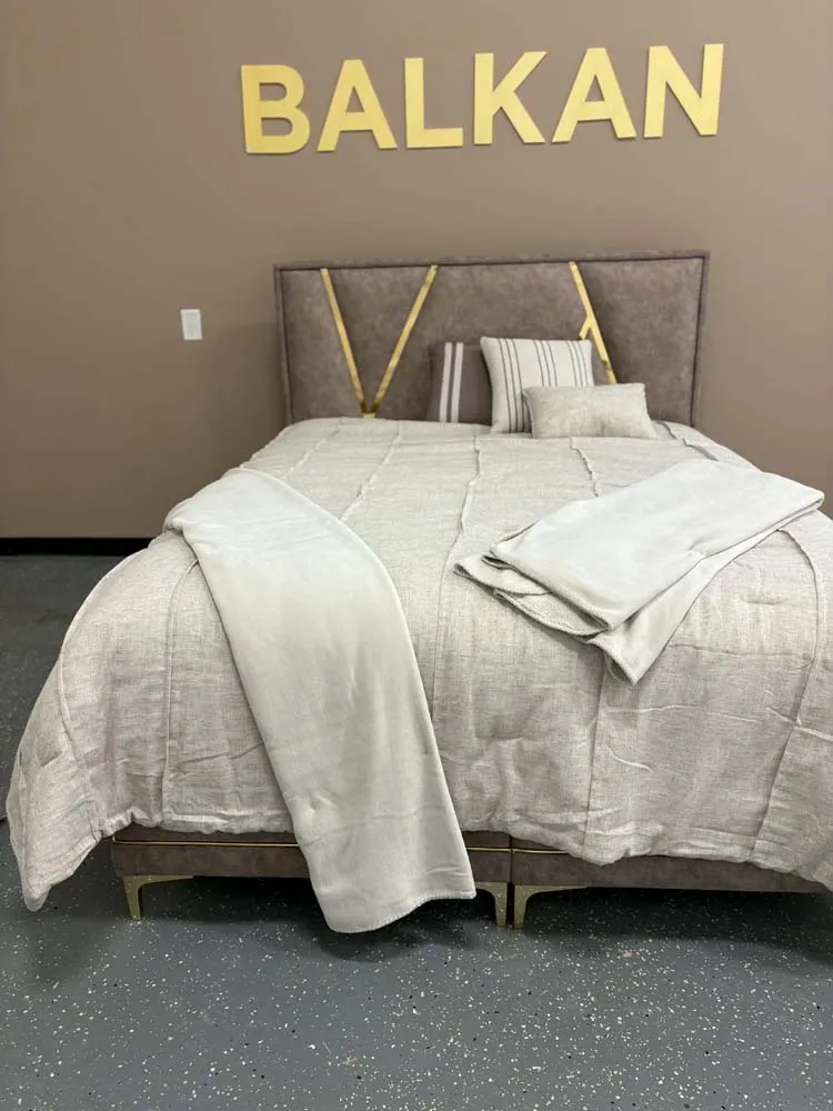 The DALAS 03 CIRCLE (Storage Bed) in Baige at Balkan Furniture, Fraser MI