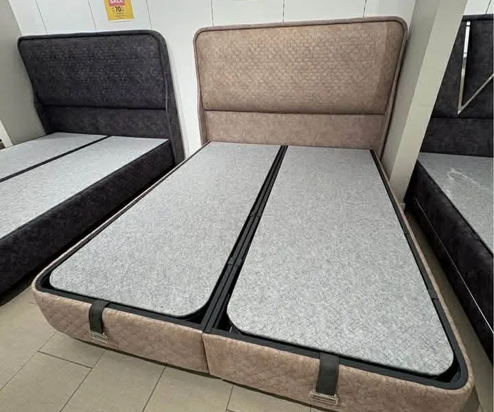 VESTA DIAMOND – Luxury Upholstered Storage Bed in Dark Gray at Balkan Furniture, Fraser MI